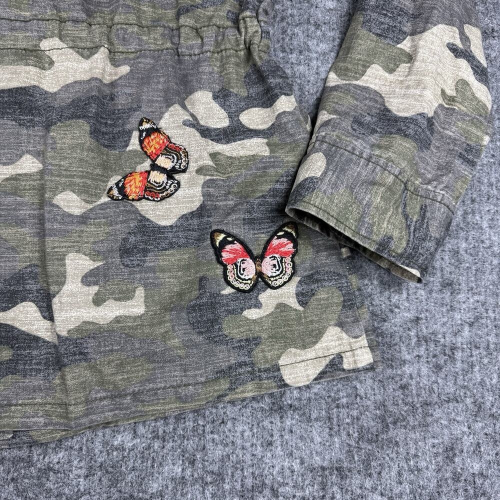 GAP Jacket Women XS Green Camo Butterfly Utility Military Grunge - Picture 14 of 16